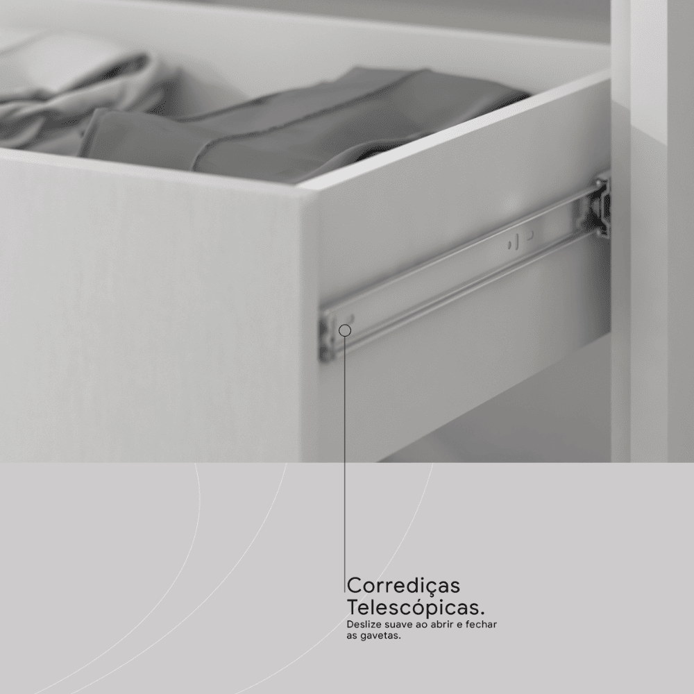 Escrivaninha Branca 1 Gaveta Dem&oacute;bile Facility, Branco, large image number 3